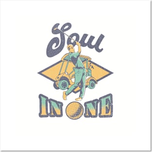 Golf Funny Classic Vintage Tee Soul In One Golf Posters and Art